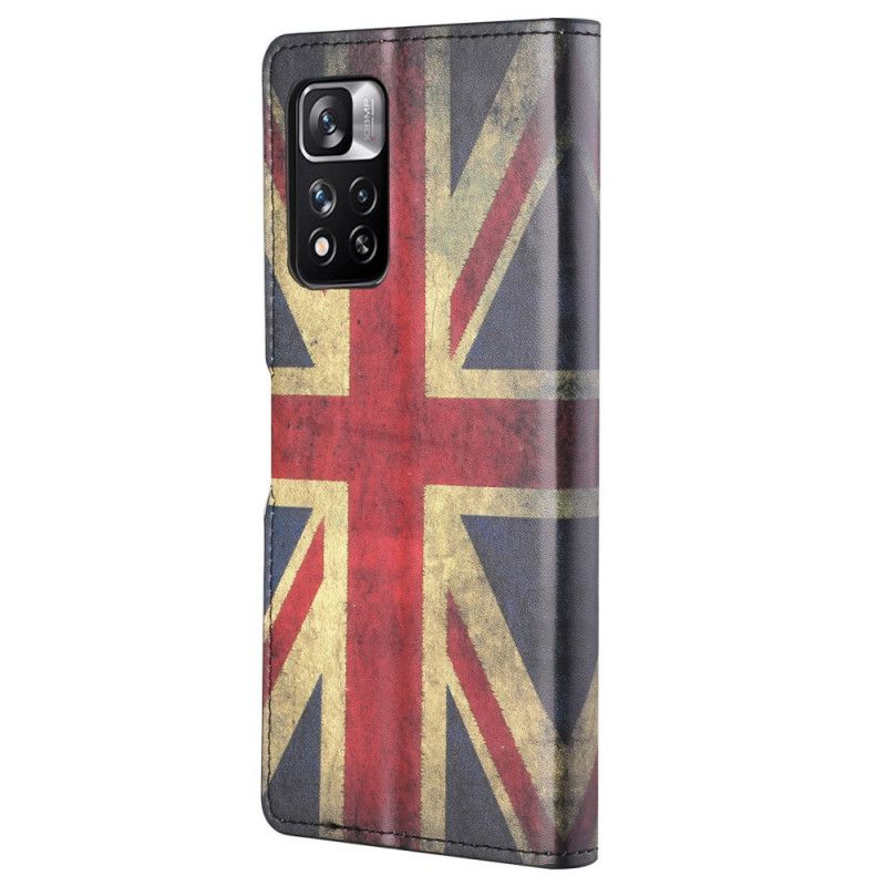 Lærdeksel Folio Deksel Xiaomi Redmi Note 11 Pro / Note 11 Pro Plus Flag England