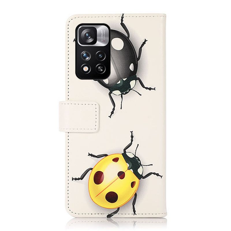 Lærdeksel Folio Deksel Xiaomi Redmi Note 11 Pro / Note 11 Pro Plus Ladybugs