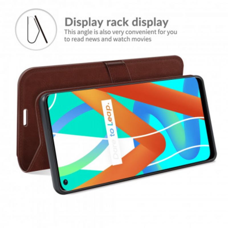 Folio Deksel Realme 8 5g Faux Leather Ultra Beskyttelse Deksel