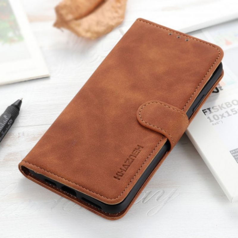 Folio Deksel Realme 8 5g Mate Leather Effect Vintage Khazneh Beskyttelse Deksel