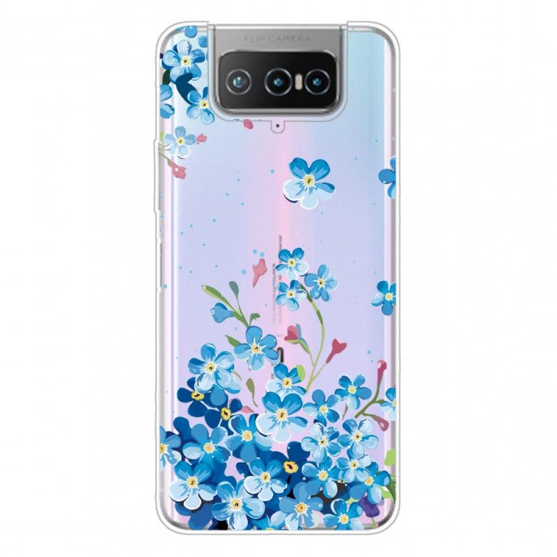 Deksel Asus Zenfone 7 / 7 Pro Blå Blomster