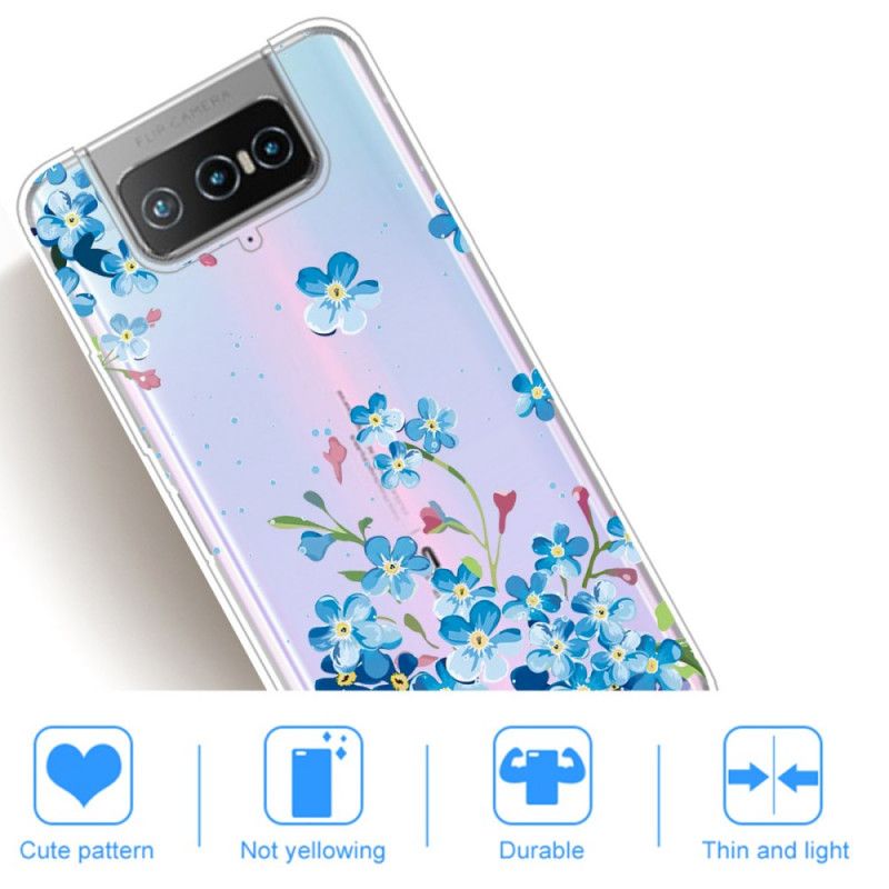 Deksel Asus Zenfone 7 / 7 Pro Blå Blomster