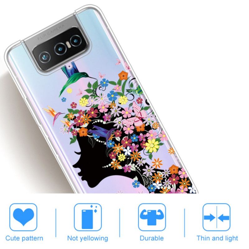 Deksel Asus Zenfone 7 / 7 Pro Pent Blomsterhode