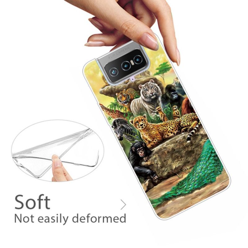 Deksel Asus Zenfone 7 / 7 Pro Safaridyr Anti-fall