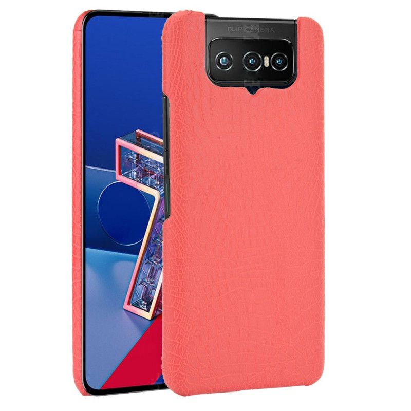 Deksel Asus Zenfone 7 / 7 Pro Svart Krokodillehudeffekt