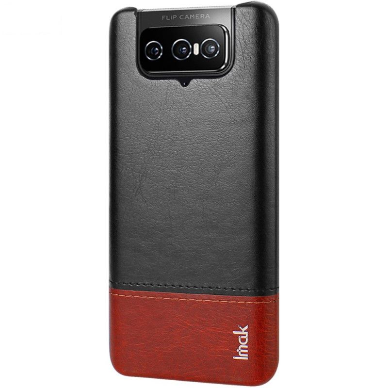 Deksel for Asus Zenfone 7 / 7 Pro Svart imak Ruiyi Serie Skinneffekt