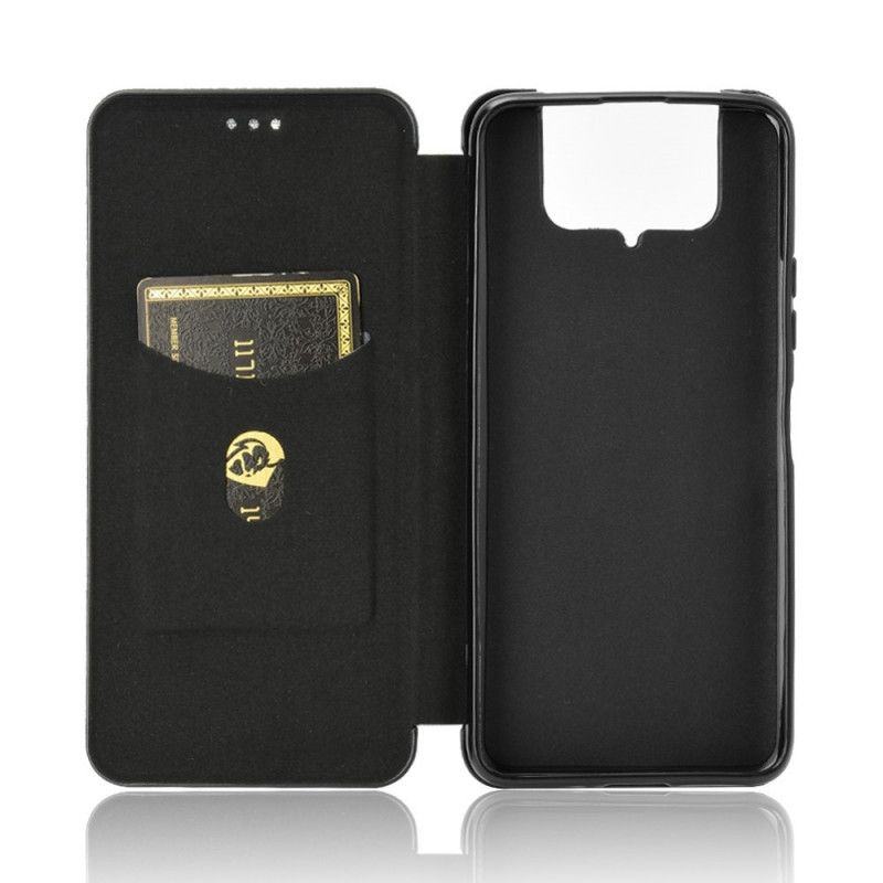 Folio Deksel for Asus Zenfone 7 / 7 Pro Svart Karbon Silikon