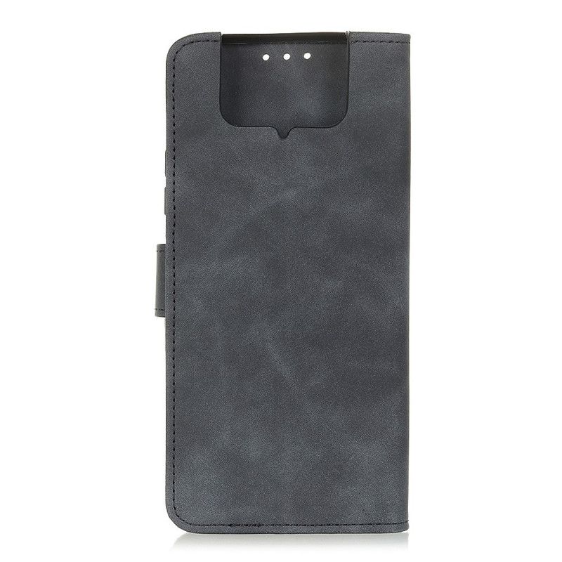 Lærdeksel Folio Deksel Asus Zenfone 7 / 7 Pro Svart Mobildeksel Vintage Khazneh-Skinneffekt