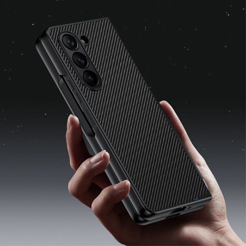 Deksel Samsung Galaxy Z Fold 5 Carbon Fiber Og Microfiber Line