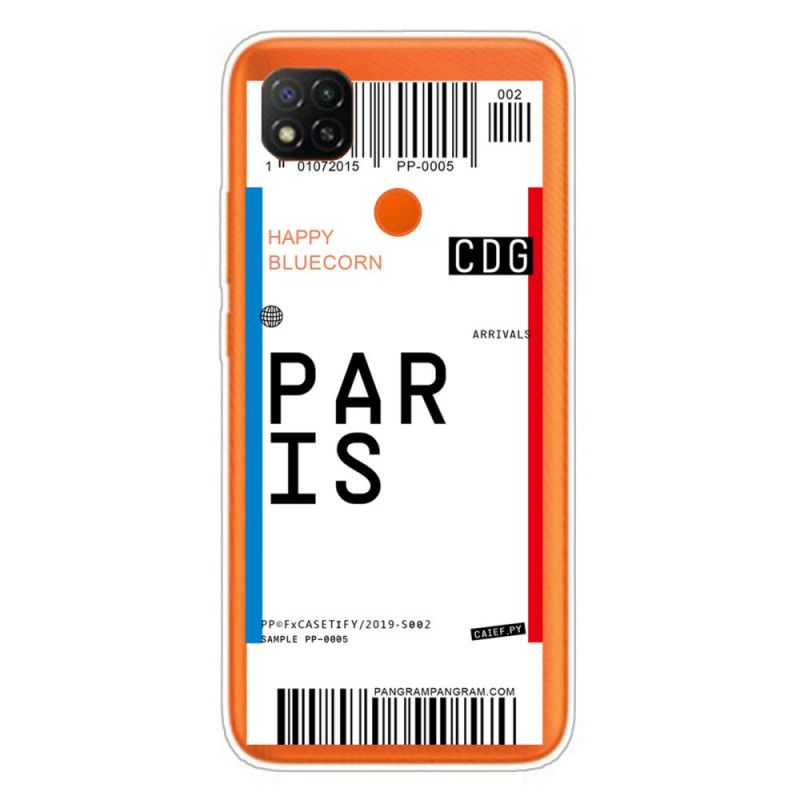 Deksel Xiaomi Redmi 9C Boarding Pass To Paris