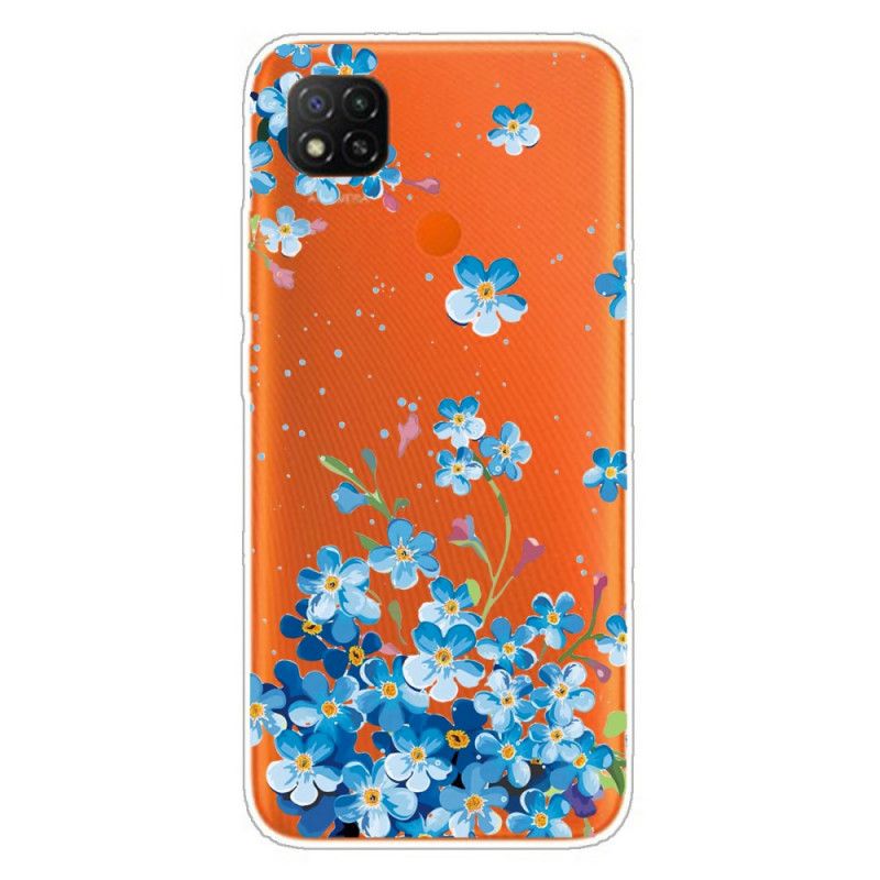 Deksel Xiaomi Redmi 9C Bukett Med Blå Blomster Beskyttelse