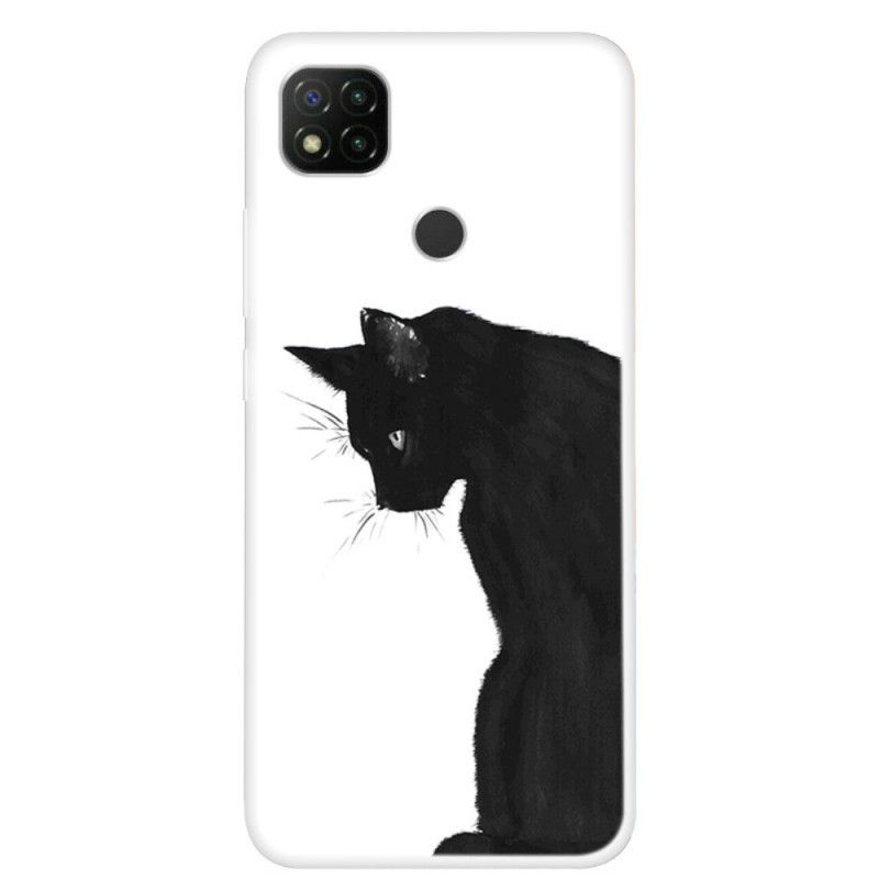 Deksel Xiaomi Redmi 9C Ettertenksom Svart Katt