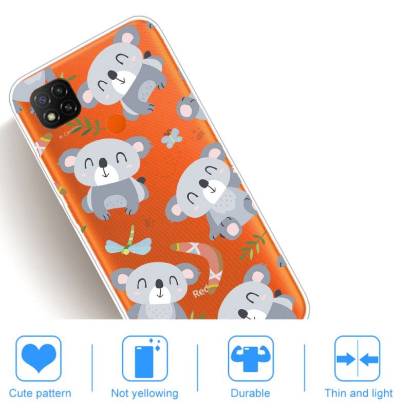 Deksel Xiaomi Redmi 9C Mobildeksel Søte Koalaer