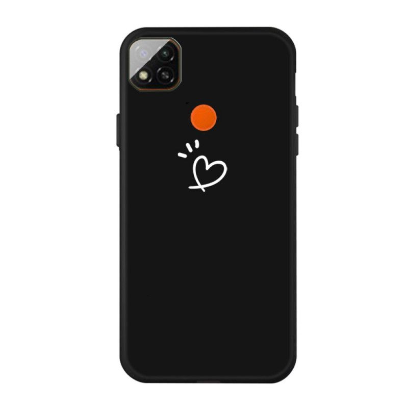 Deksel Xiaomi Redmi 9C Svart Bankende Hjertesilikon Beskyttelse