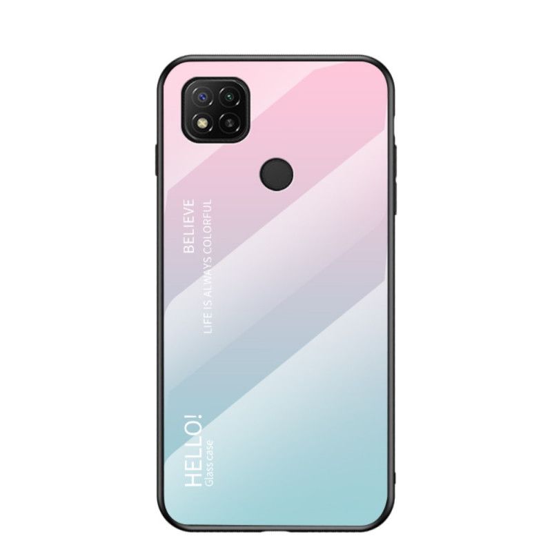 Deksel Xiaomi Redmi 9C Svart Hei Herdet Glass