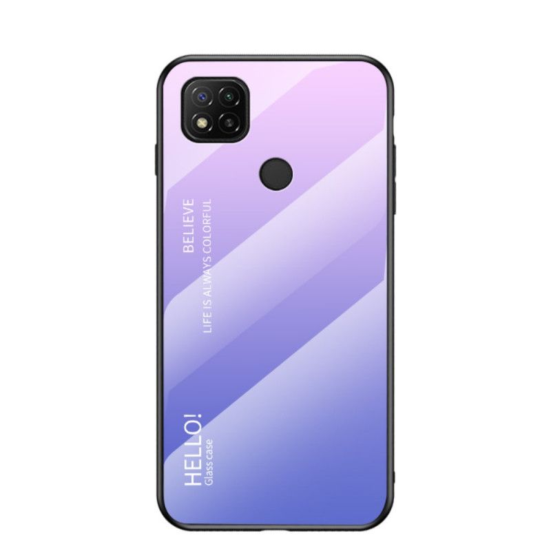 Deksel Xiaomi Redmi 9C Svart Hei Herdet Glass