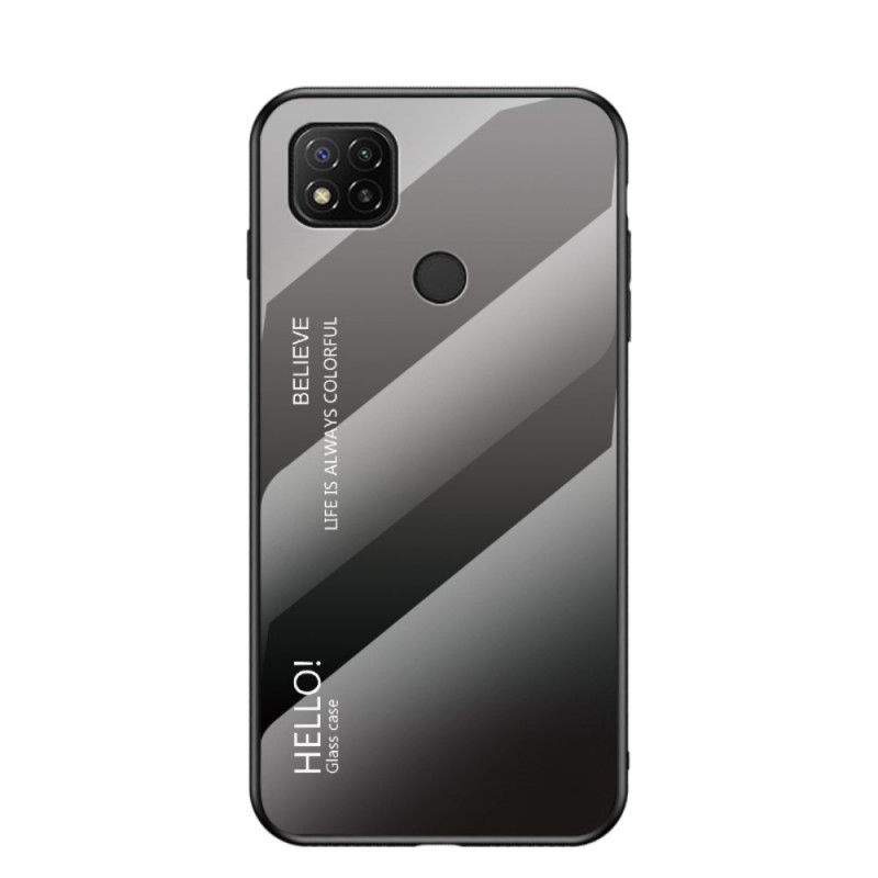 Deksel Xiaomi Redmi 9C Svart Hei Herdet Glass