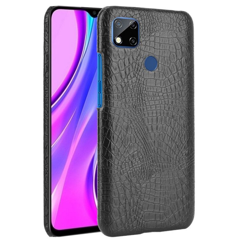 Deksel Xiaomi Redmi 9C Svart Krokodillehudstil Beskyttelse