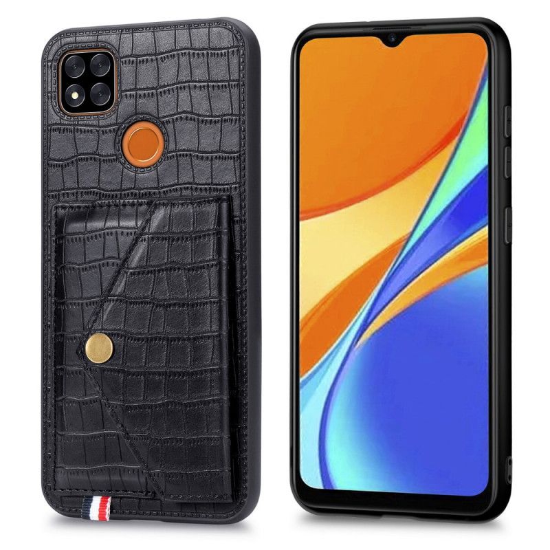 Deksel Xiaomi Redmi 9C Svart Krokodillekortholder Og Holder