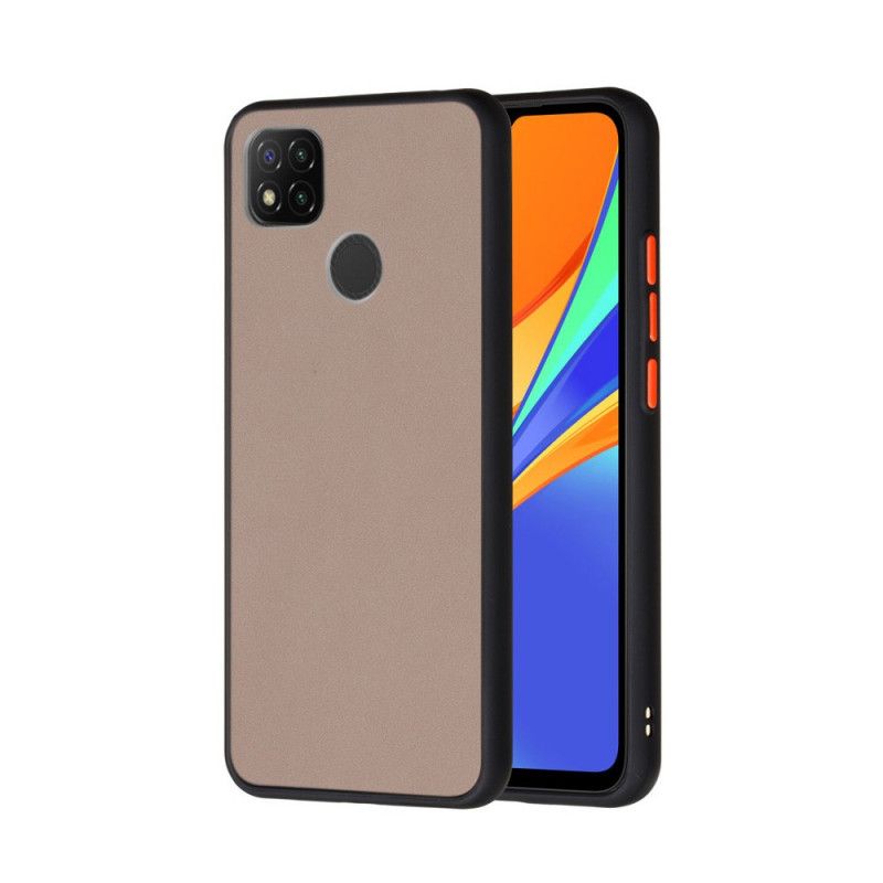 Deksel Xiaomi Redmi 9C Svart Mobildeksel Hybrid Med Fargede Kanter