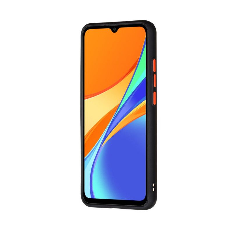 Deksel Xiaomi Redmi 9C Svart Mobildeksel Hybrid Med Fargede Kanter