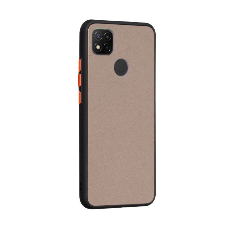 Deksel Xiaomi Redmi 9C Svart Mobildeksel Hybrid Med Fargede Kanter