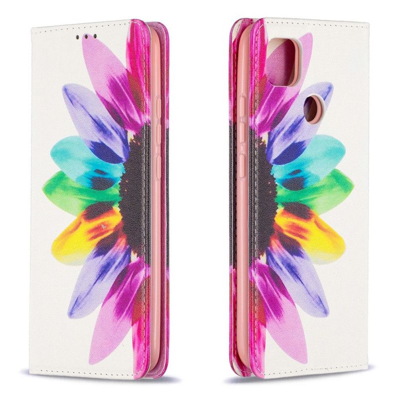 Folio Deksel Xiaomi Redmi 9C Akvarellblomst