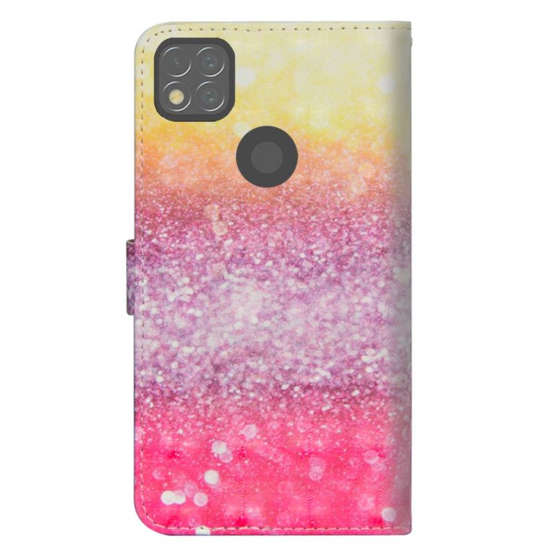 Folio Deksel Xiaomi Redmi 9C Magenta Glittergradient Beskyttelse