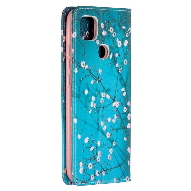 Folio Deksel Xiaomi Redmi 9C Mobildeksel Blomstrende Grener