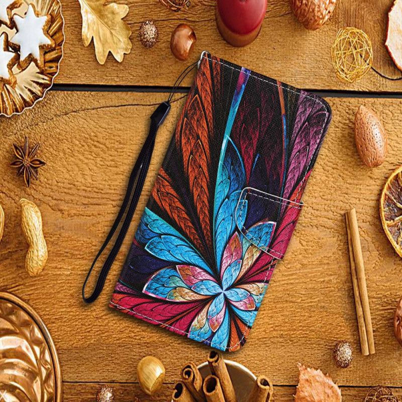 Folio Deksel Xiaomi Redmi 9C Påfuglblomst