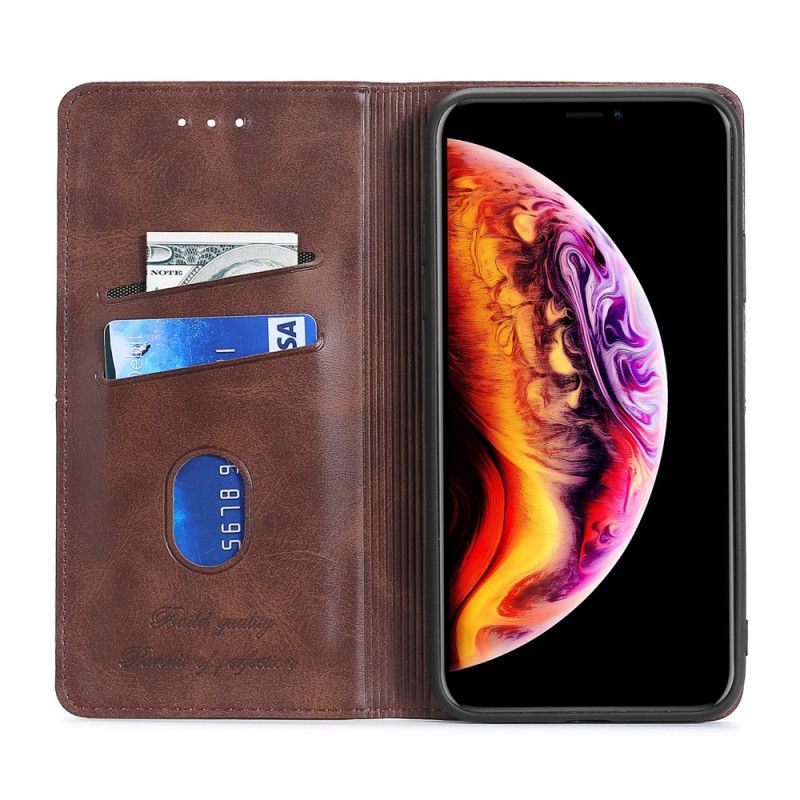 Folio Deksel Xiaomi Redmi 9C Svart Couture Skinnstil Anti-fall