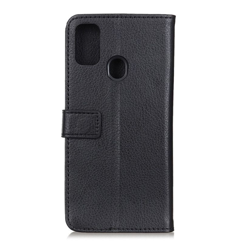 Folio Deksel Xiaomi Redmi 9C Svart Retro Litchi Anti-fall