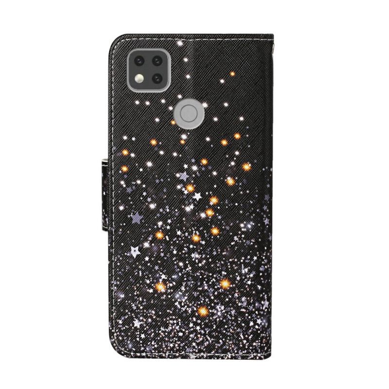 Lærdeksel Folio Deksel Xiaomi Redmi 9C Mobildeksel Glittergradient