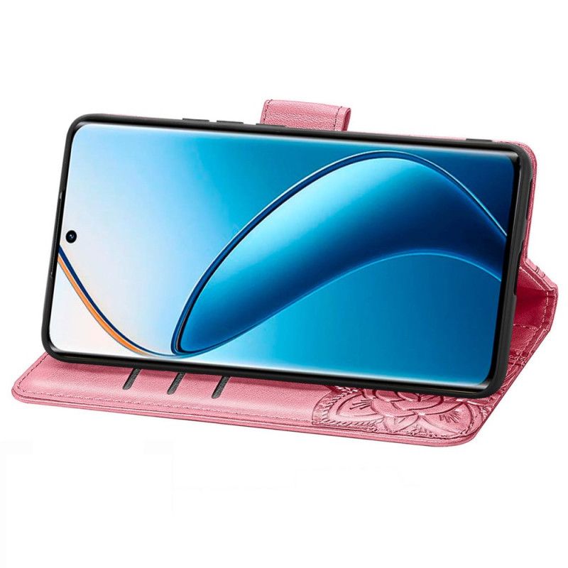 Folio Deksel Realme 12 Pro / 12 Pro Plus Stor Sommerfugl Med Stropp