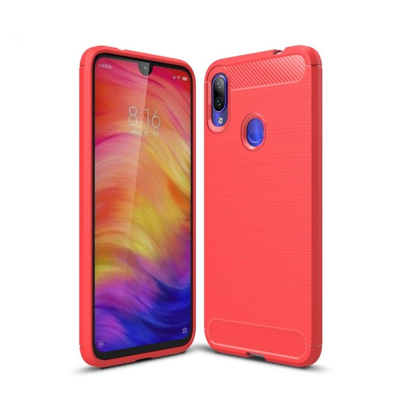 Deksel for Xiaomi Redmi Note 7 Svart Børstet Karbonfiber