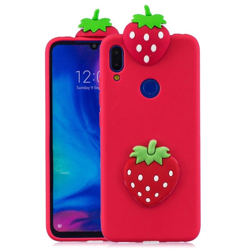 Deksel Xiaomi Redmi Note 7 3D Jordbær Beskyttelse