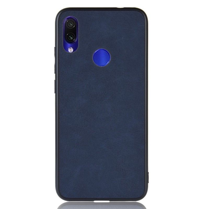 Deksel Xiaomi Redmi Note 7 Mørkeblå Vintage Look Skinneffekt