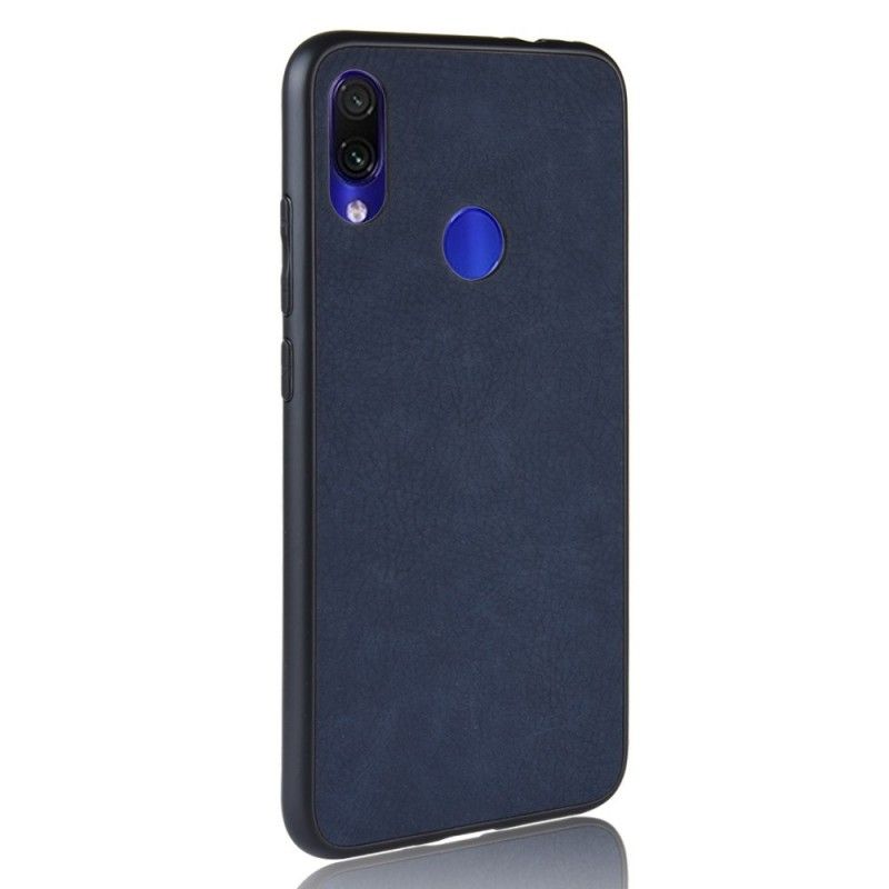 Deksel Xiaomi Redmi Note 7 Mørkeblå Vintage Look Skinneffekt