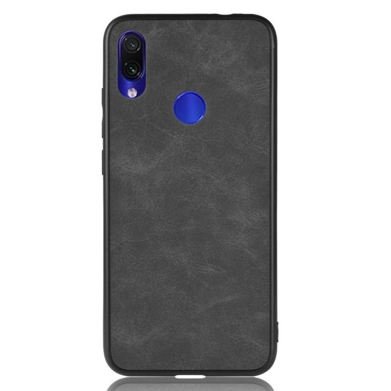 Deksel Xiaomi Redmi Note 7 Mørkeblå Vintage Look Skinneffekt