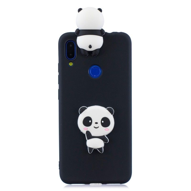 Deksel Xiaomi Redmi Note 7 Svart 3D Min Panda Anti-fall