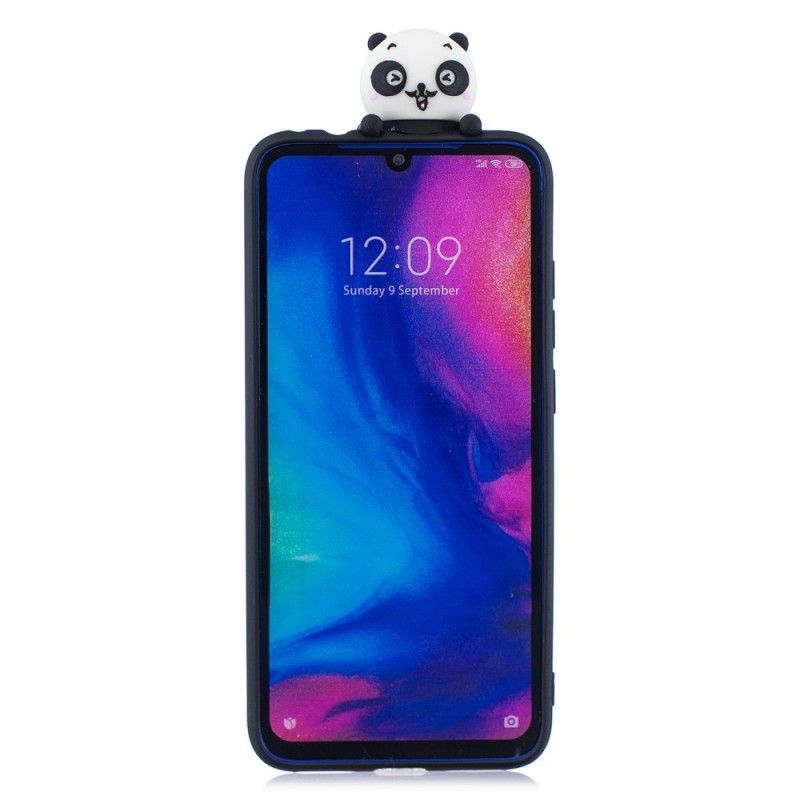 Deksel Xiaomi Redmi Note 7 Svart 3D Min Panda Anti-fall