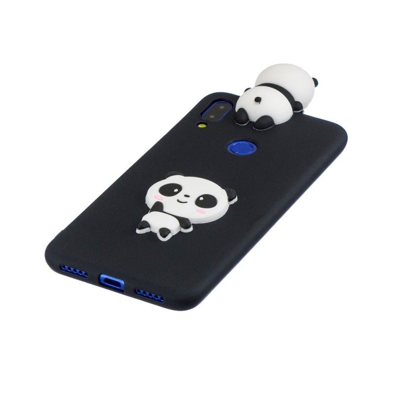 Deksel Xiaomi Redmi Note 7 Svart 3D Min Panda Anti-fall