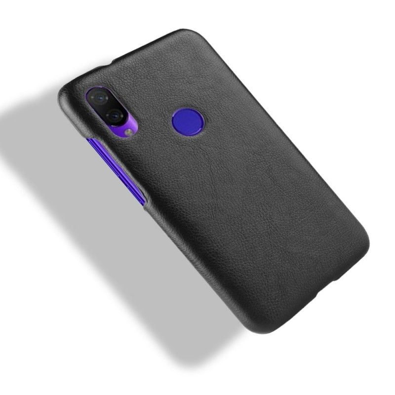 Deksel Xiaomi Redmi Note 7 Svart Lychee-Effekt