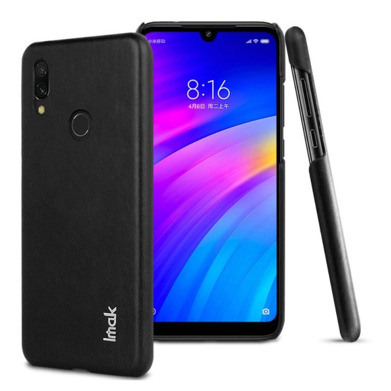 Deksel Xiaomi Redmi Note 7 Svart Mobildeksel Imak Ruiyi Serie Skinneffekt