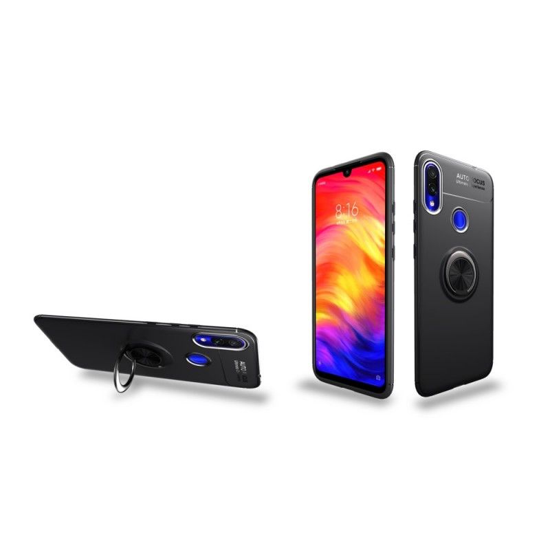 Deksel Xiaomi Redmi Note 7 Svart Roterende Ring Beskyttelse