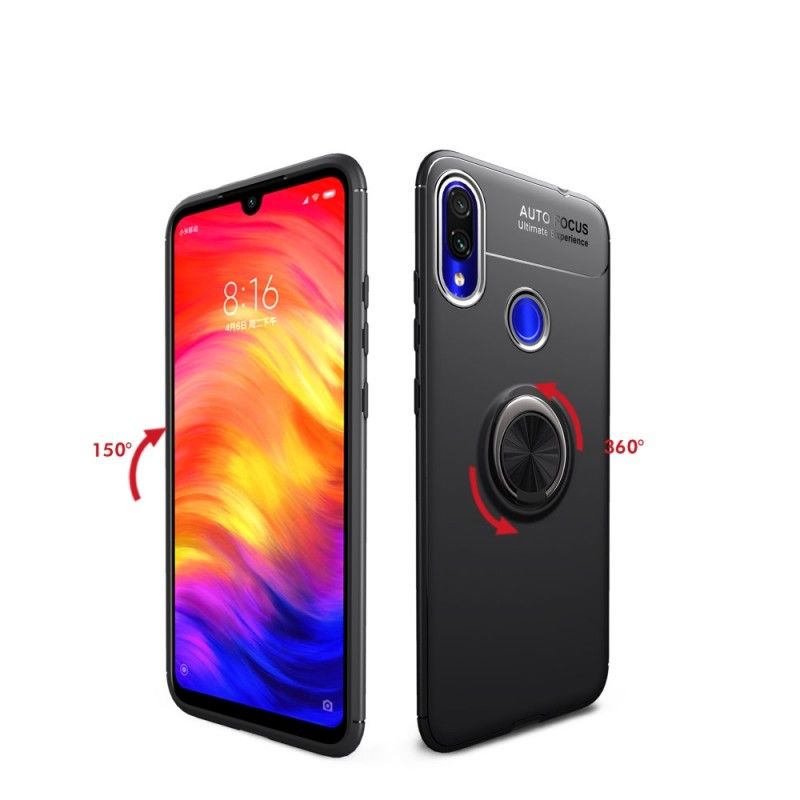 Deksel Xiaomi Redmi Note 7 Svart Roterende Ring Beskyttelse