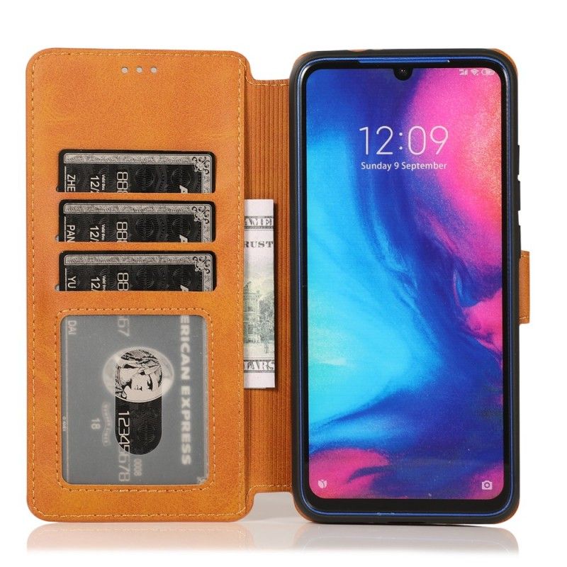 Folio Deksel for Xiaomi Redmi Note 7 Svart Ekstrem Skinneffekt