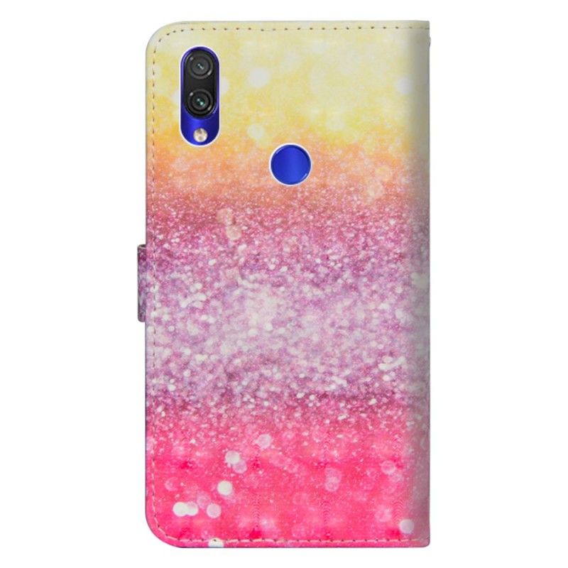 Folio Deksel Xiaomi Redmi Note 7 Gradient Magenta Glitter