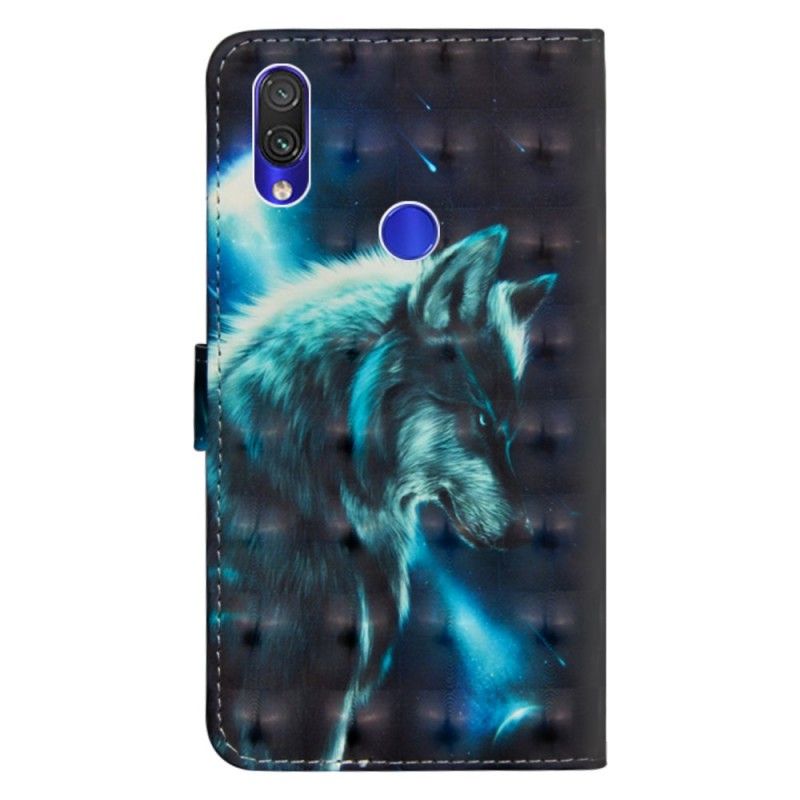 Folio Deksel Xiaomi Redmi Note 7 Majestetisk Ulv Anti-fall