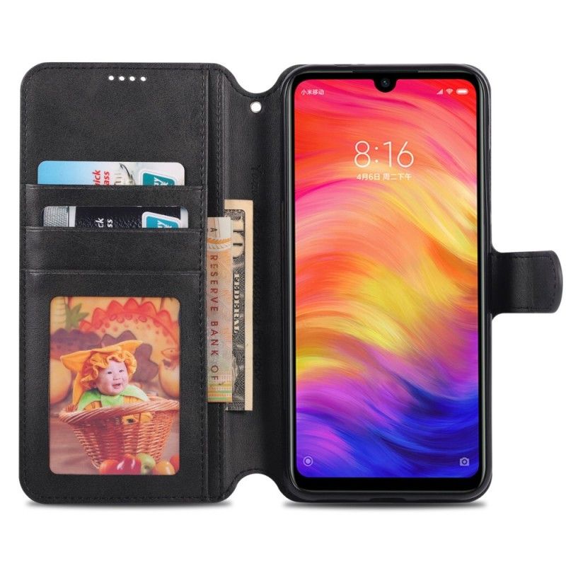 Folio Deksel Xiaomi Redmi Note 7 Svart Retro Azns Anti-fall